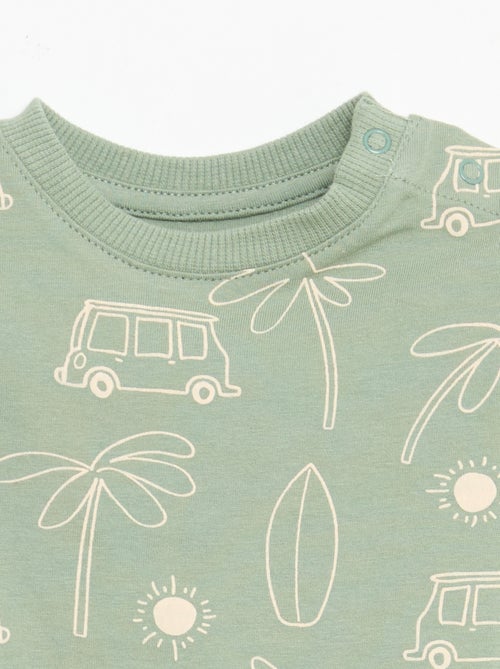 Camiseta lisa de punto de algodón - Kiabi