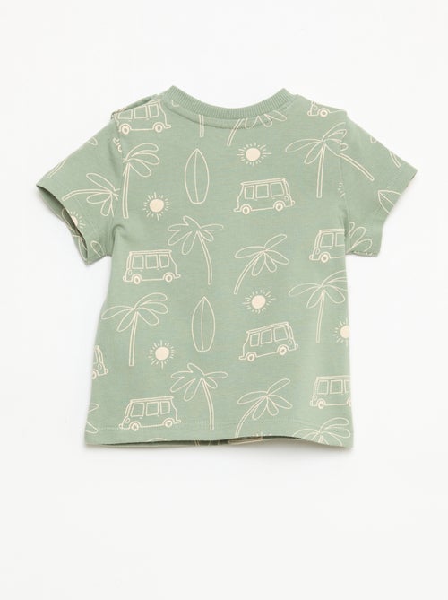Camiseta lisa de punto de algodón - Kiabi