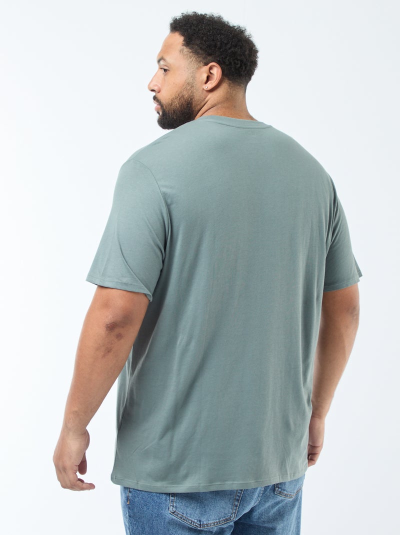 Camiseta lisa de punto jersey Verde - Kiabi