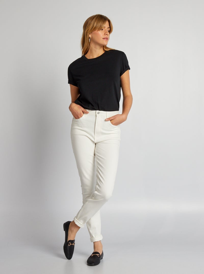 Camiseta lisa de punto negro - Kiabi