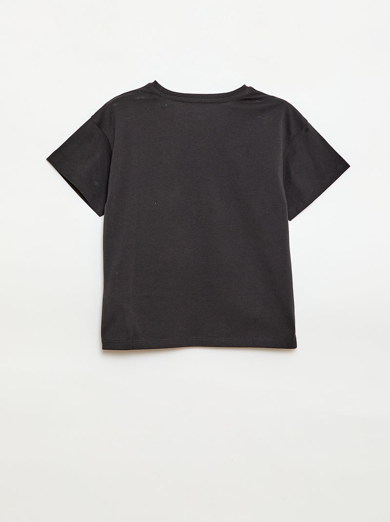 Camiseta lisa 'Disney' 'Minnie' de algodón Negro - Kiabi