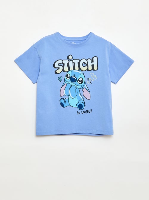 Camiseta lisa 'Disney' 'Stitch' de algodón - Kiabi