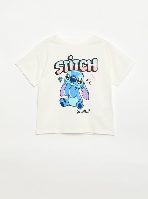 Camiseta lisa 'Disney' 'Stitch' de algodón - Kiabi