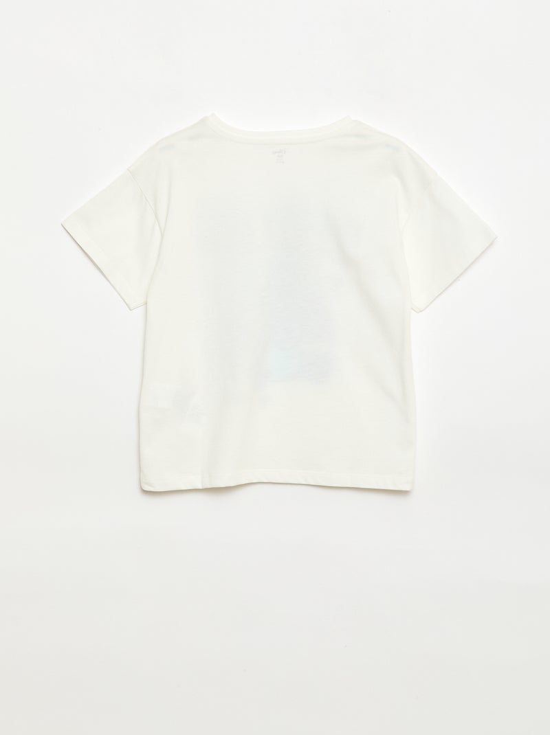 Camiseta lisa 'Disney' 'Stitch' de algodón Blanco - Kiabi