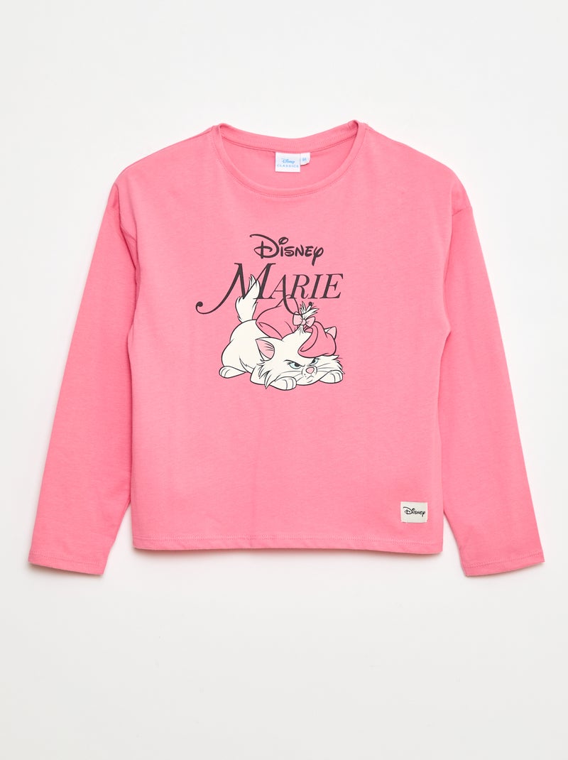 Camiseta lisa 'Los Aristogatos' 'Disney' Rosa - Kiabi