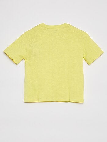 Camiseta lisa oversize con bolsillo