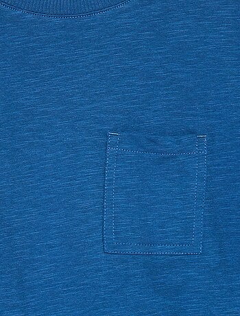 Camiseta lisa oversize con bolsillo