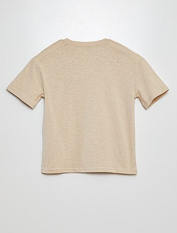 Camiseta lisa oversize con bolsillo