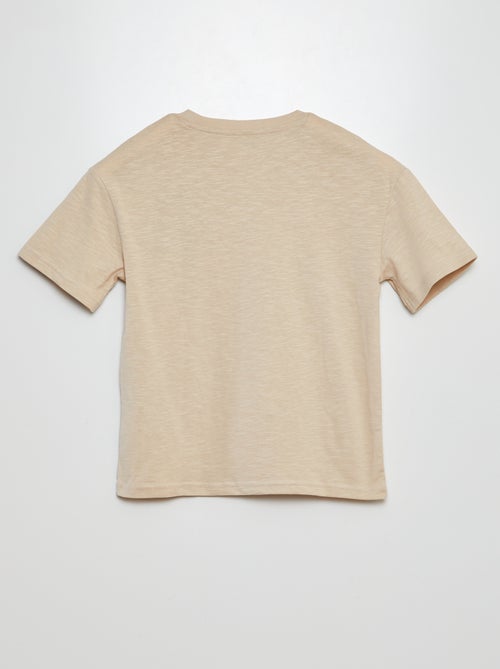 Camiseta lisa oversize con bolsillo - Kiabi