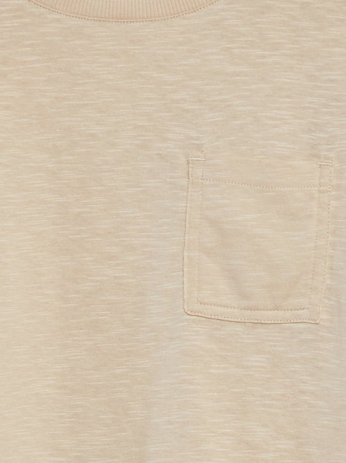 Camiseta lisa oversize con bolsillo - Kiabi