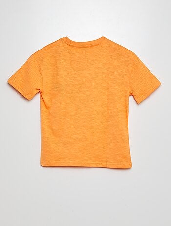 Camiseta lisa oversize con bolsillo