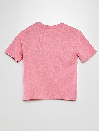 Camiseta lisa oversize con bolsillo