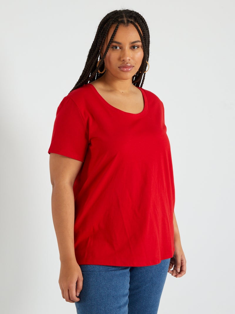 Camiseta lisa ROJO - Kiabi