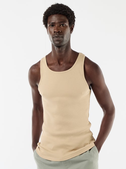 Camiseta lisa sin mangas - Kiabi