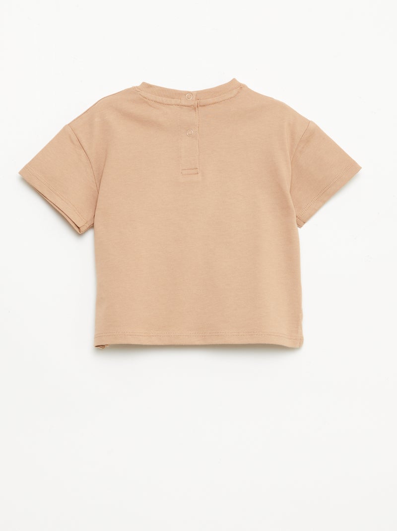 Camiseta lisa sin mangas Beige - Kiabi