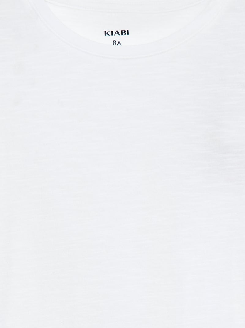 Camiseta lisa sin mangas BLANCO - Kiabi