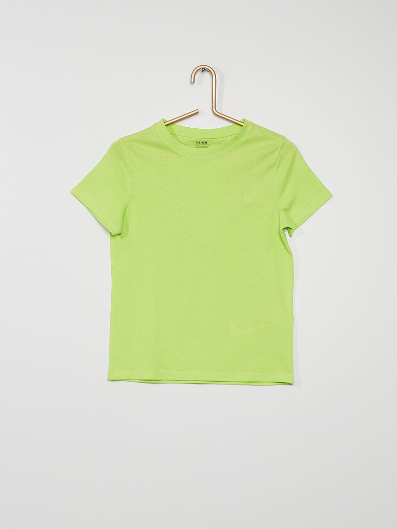 Camiseta lisa verde anís - Kiabi