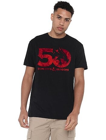 Camiseta logotipo apilado 50 para hombre - dungeons & dragons