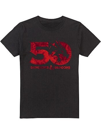 Camiseta logotipo apilado 50 para hombre - dungeons & dragons