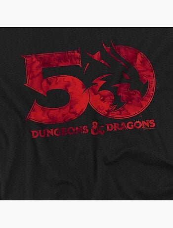 Camiseta logotipo apilado 50 para hombre - dungeons & dragons