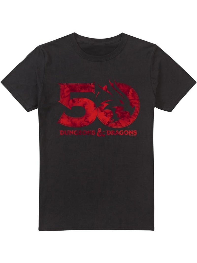 Camiseta logotipo apilado 50 para hombre - dungeons & dragons Negro - Kiabi