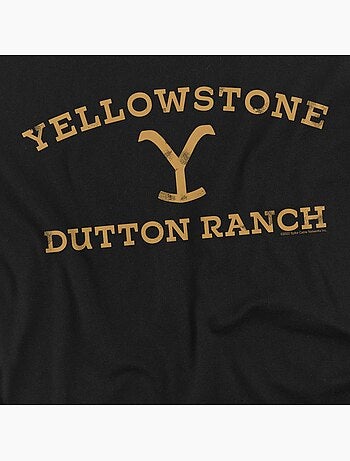 Camiseta logotipo curvado para hombre - yellowstone
