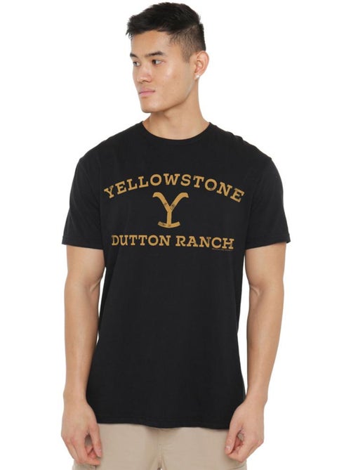 Camiseta logotipo curvado para hombre - yellowstone - Kiabi Camiseta logotipo curvado para hombre - yellowstone - Kiabi