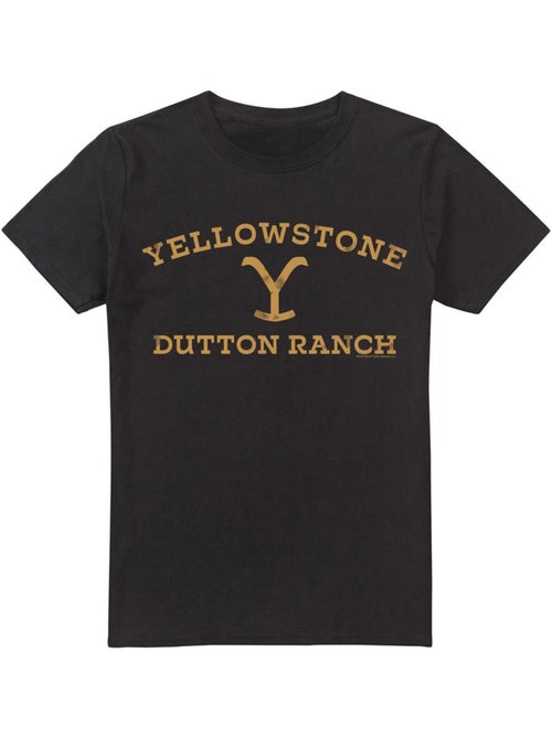 Camiseta logotipo curvado para hombre - yellowstone - Kiabi Camiseta logotipo curvado para hombre - yellowstone - Kiabi