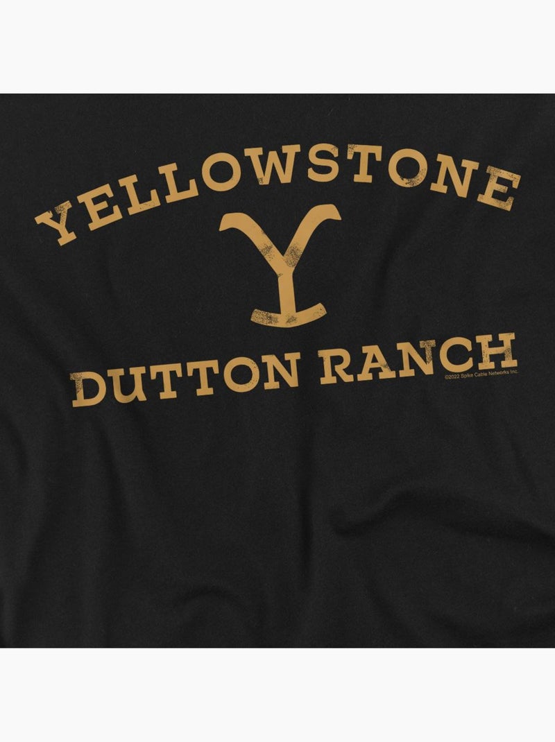 Camiseta logotipo curvado para hombre - yellowstone Negro - Kiabi