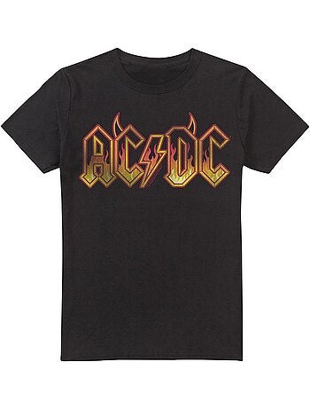 Camiseta logotipo de fuego para hombre - acdc