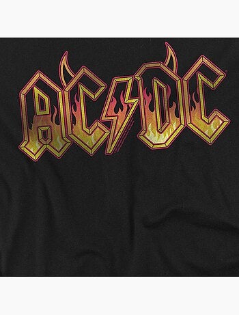 Camiseta logotipo de fuego para hombre - acdc