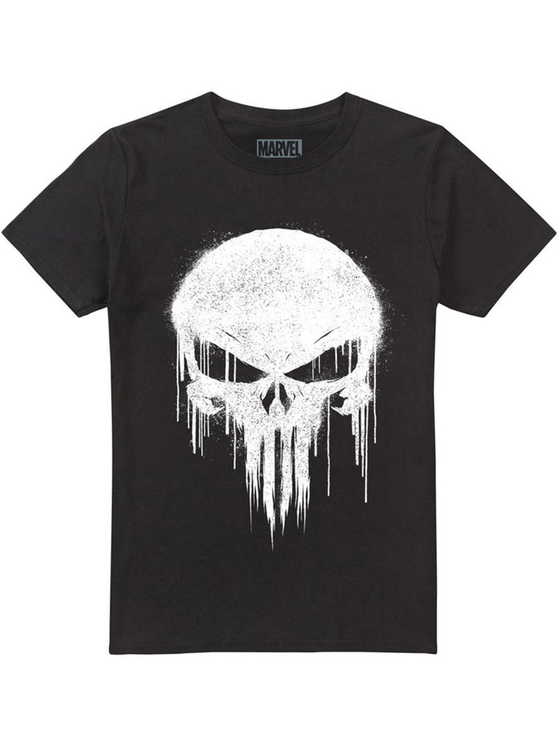 Camiseta logotipo grande para hombre - el castigador Negro - Kiabi