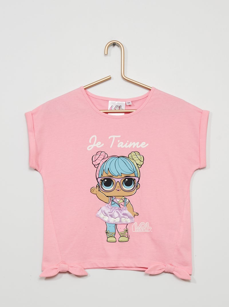 Camiseta 'LOL Surprise' rosa - Kiabi