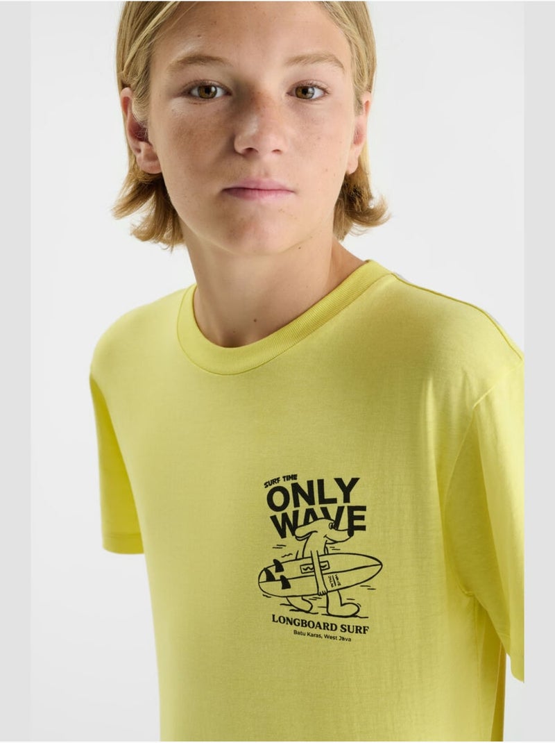 Camiseta LONGBO Amarillo - Kiabi