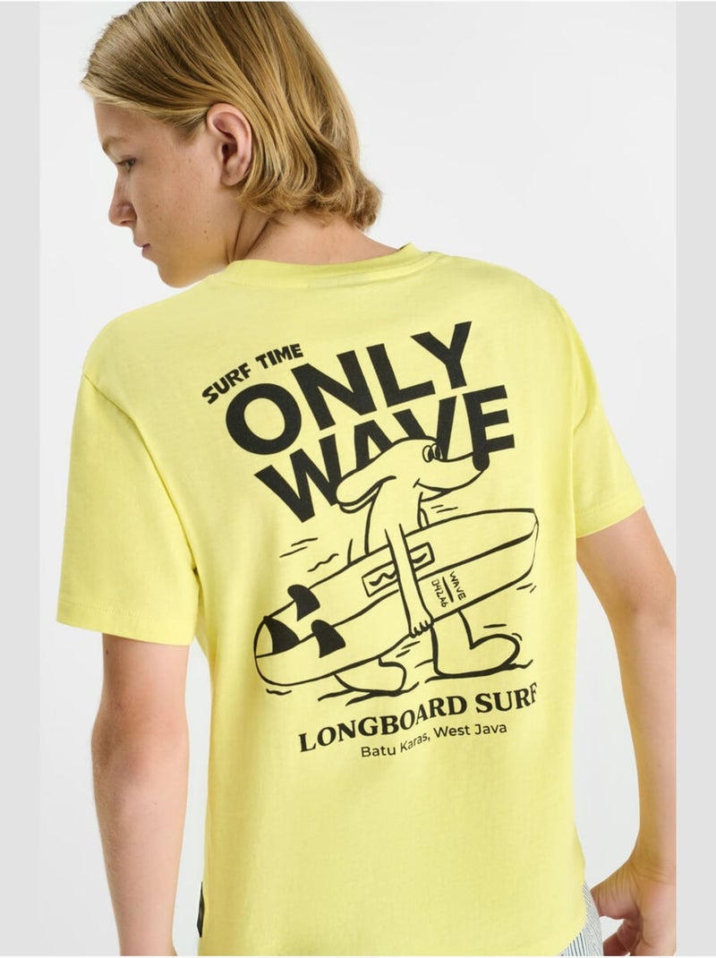 Camiseta LONGBO Amarillo - Kiabi