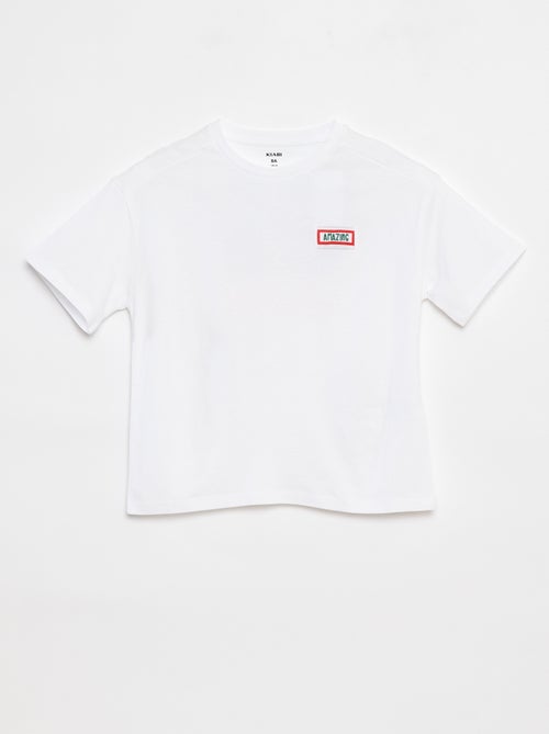 Camiseta loose de manga corta - Kiabi