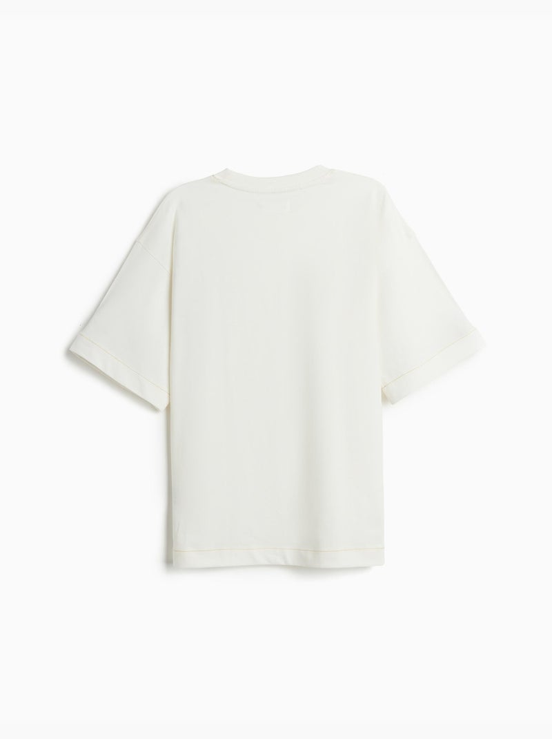 Camiseta loose fit, MO Fashion Blanco - Kiabi