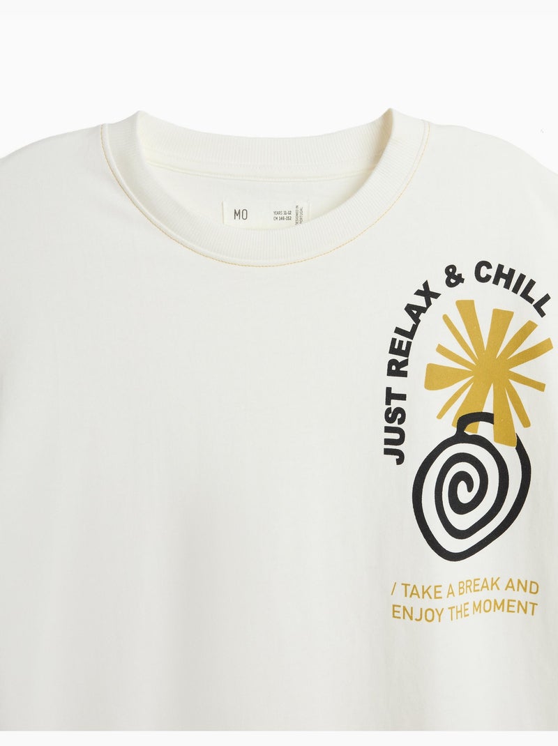 Camiseta loose fit, MO Fashion Blanco - Kiabi
