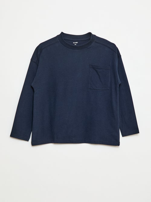 Camiseta loose lisa - Kiabi