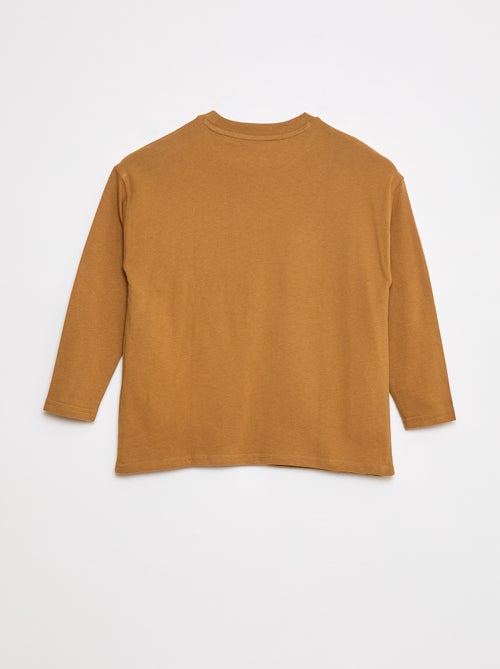 Camiseta loose lisa - Kiabi