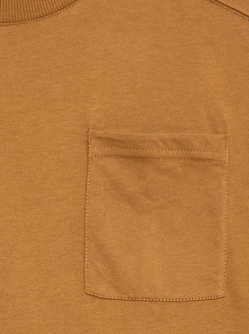 Camiseta loose lisa Beige - Kiabi
