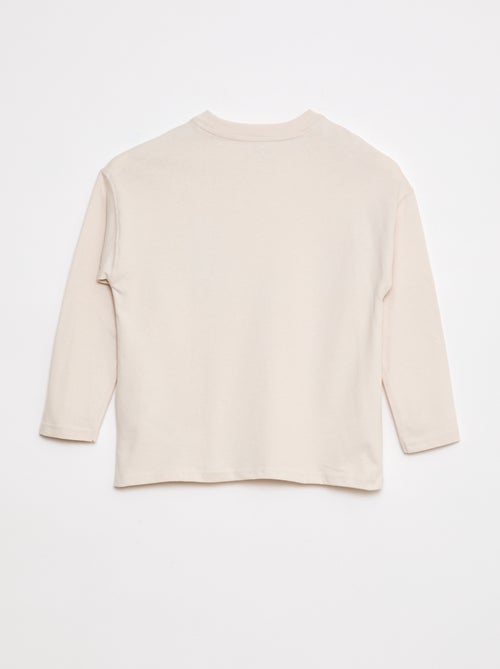 Camiseta loose lisa - Kiabi