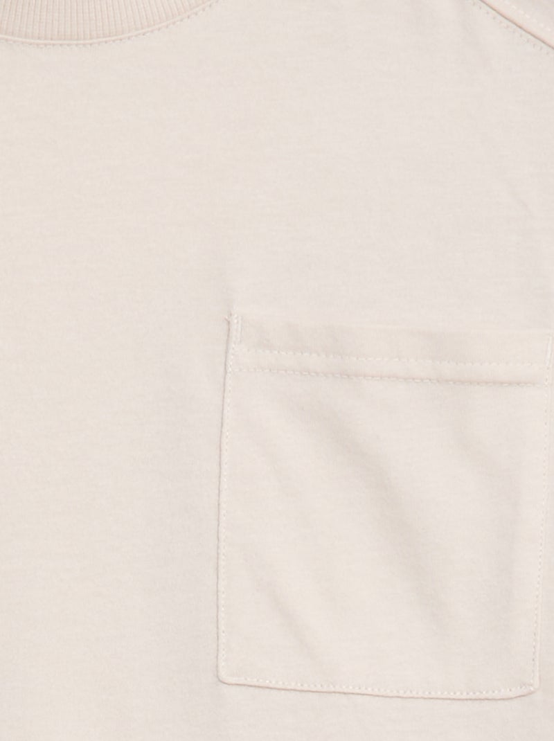 Camiseta loose lisa Blanco - Kiabi
