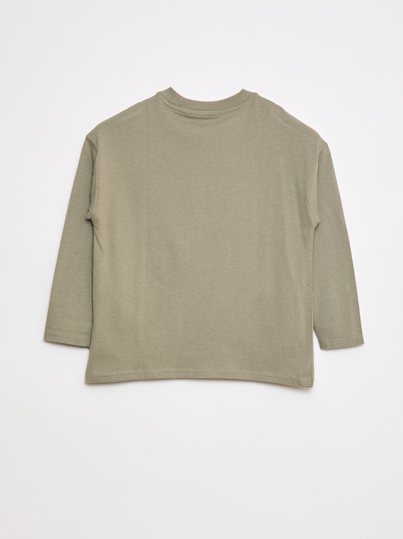 Camiseta loose lisa Verde - Kiabi