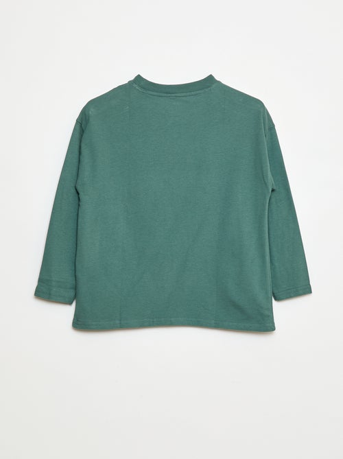 Camiseta loose lisa - Kiabi