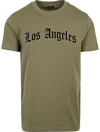 Camiseta los angeles wording para hombre - mister tee