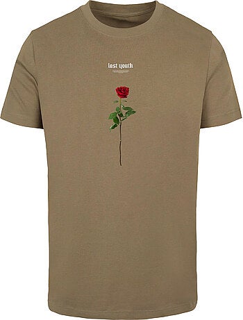 Camiseta lost youth diseño rosa para hombre - mister tee