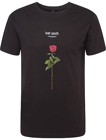 Camiseta lost youth diseño rosa para hombre - mister tee