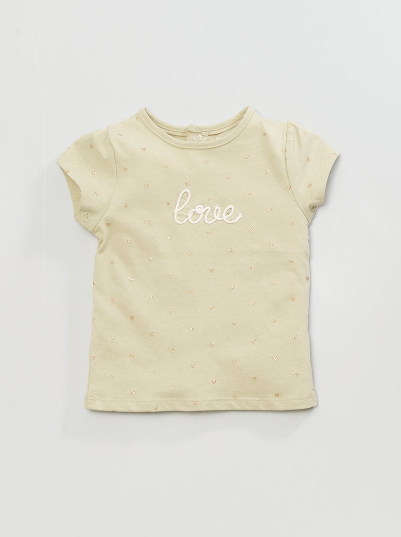 Camiseta 'love' VERDE - Kiabi