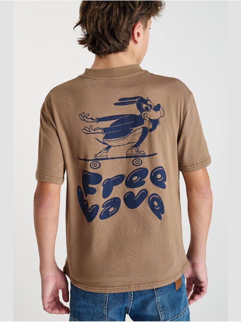 Camiseta LUDBO Marrón - Kiabi